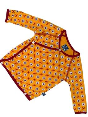 Kickee Pants Bamboo Kimono Top 3-6M Yellow Star Print Wrap Baby Shirt Soft